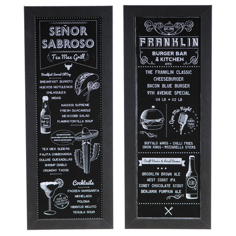 Crestview BURGER BAR/TEX MEX (SET OF 2) CVA3361