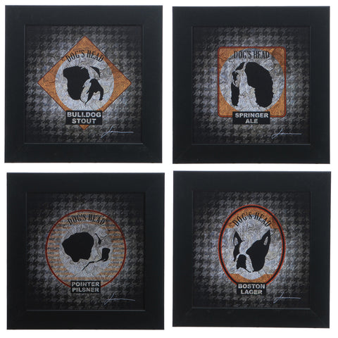 Crestview HOUNDS TOOTH 1,2,3 & 4 (SET OF 4) CVA3572