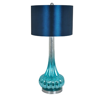 Crestview Peacock Blue Table Lamp CVABS821