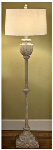 Crestview Avalon Carved Wood Floor Lamp CVAUP524