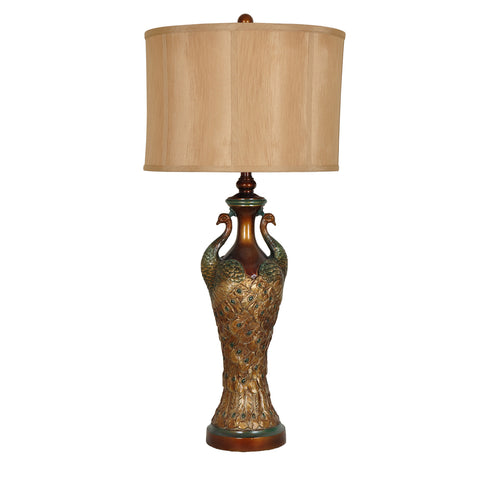 Crestview Peacock Table Lamp CVAVP426