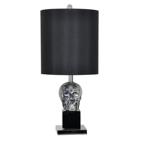 Crestview Black Skull Table Lamp CVAVP470