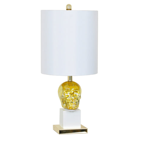 Crestview Golden Skull Table Lamp CVAVP472