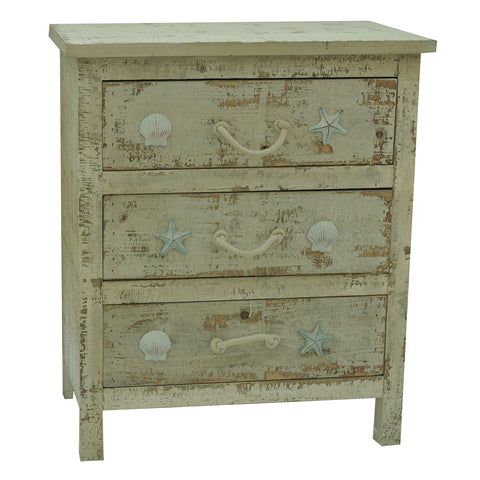 Crestview Seaside Sand 3 Drawer Chest CVFZR1008
