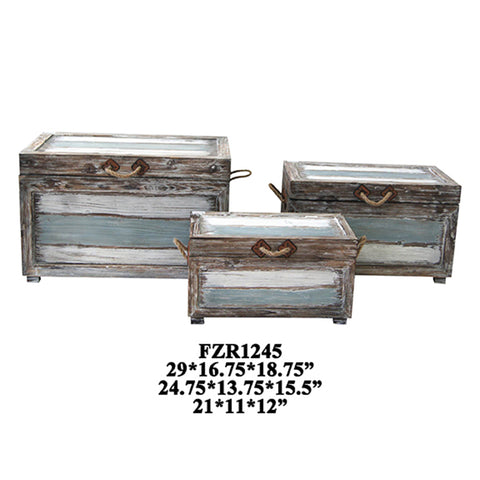 Crestview Nantucket Weathered Wood Trunks CVFZR1245