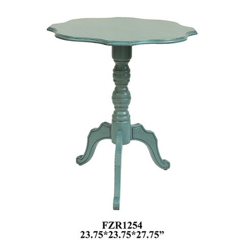 Crestview Tiffany Sky Blue Accent Table CVFZR1254