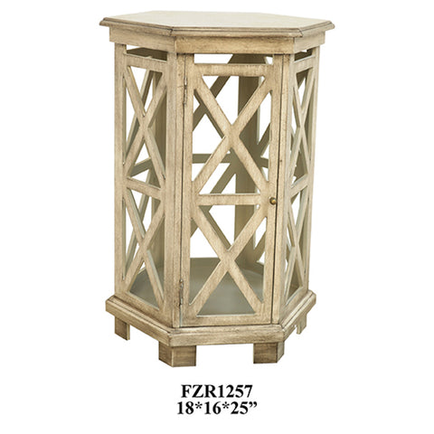 Crestview Brookline Hexagon Accent Table CVFZR1257
