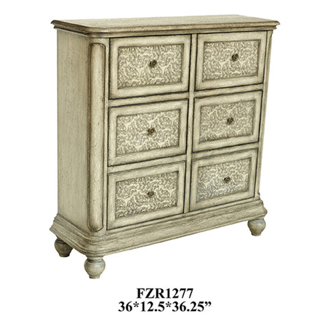 Crestview Michelle 6 Drawer Textured Chest CVFZR1277