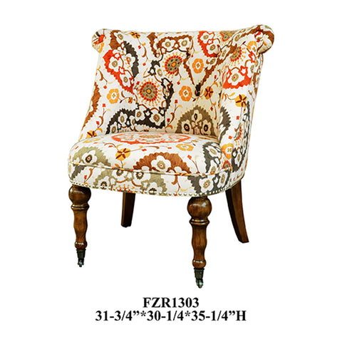 Crestview Hutchison Pattern Fabric Chair CVFZR1303