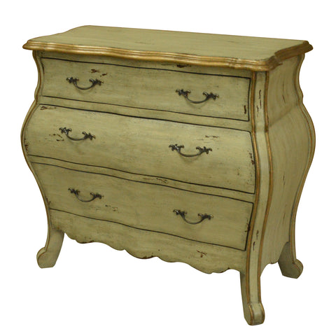 Crestview Victoria 3 Drawer Shaped Bombe Chest CVFZR1407