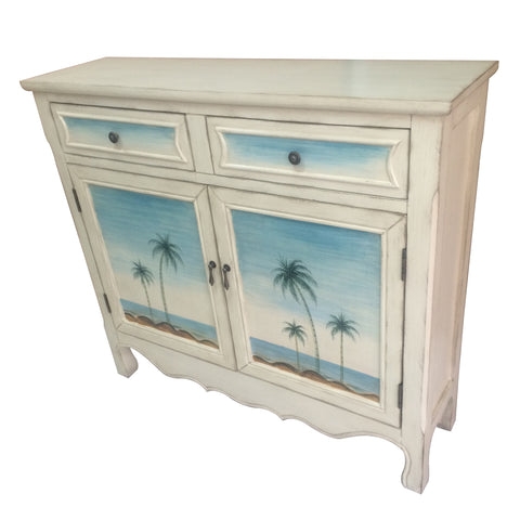 Crestview Seaside Coastal Scene Cupboard CVFZR1415