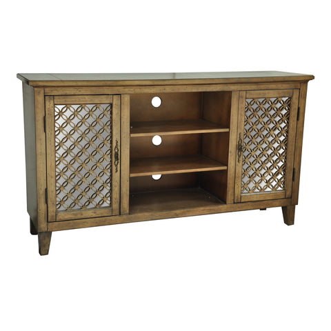Crestview Galloway 2 Door Wood Veneer Media Console CVFZR1417