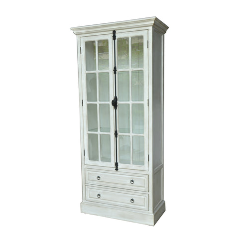Crestview Coventry White Oak 2 Door Curio CVFZR1461