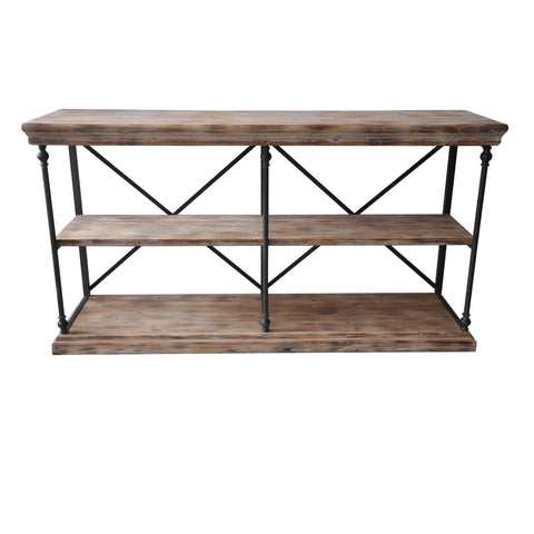 Crestview La Salle Metal and Wood Console CVFZR1499