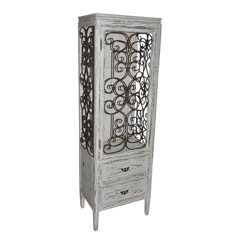 Crestview Santa Rosa Distressed Metal and Wood Cabinet CVFZR1511