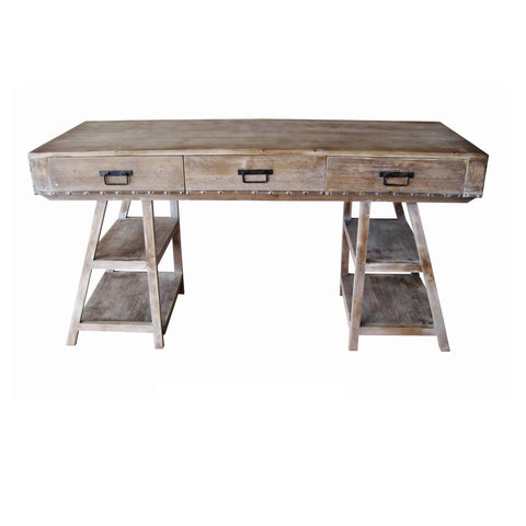 Crestview Jackson A Frame Rustic Desk CVFZR1519