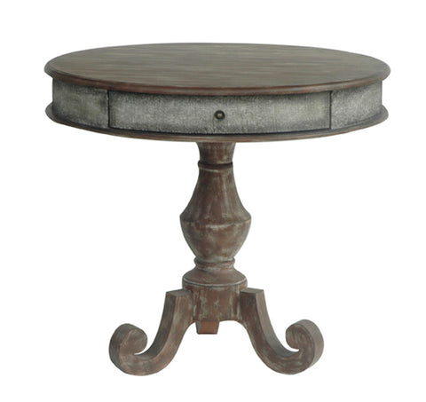 Crestview Marseilles Natural Linen Accent Table CVFZR287