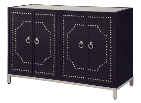 Crestview Roxbury Nailhead Black Sideboard CVFZR349