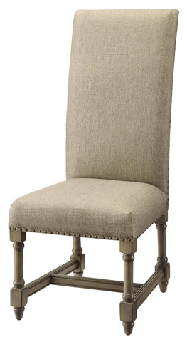 Crestview Baroque Linen Side Chair CVFZR440