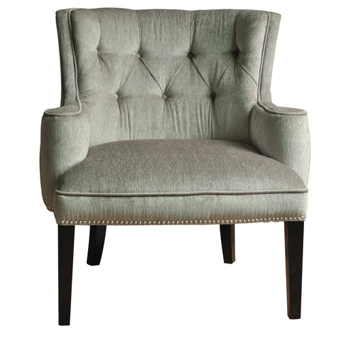 Crestview Fifth Ave Textured Silver Nailhead Chair CVFZR677