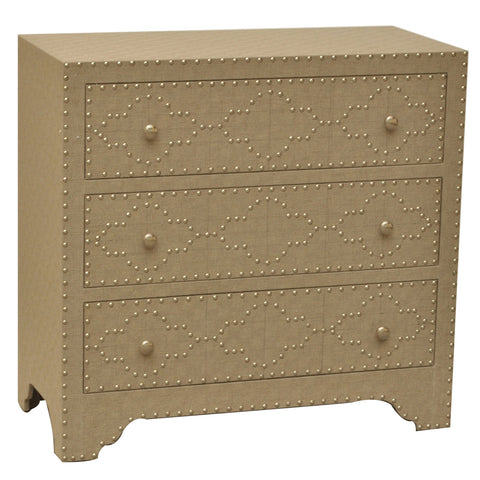 Crestview Springfield 3 Drawer Nailhead Chest CVFZR704