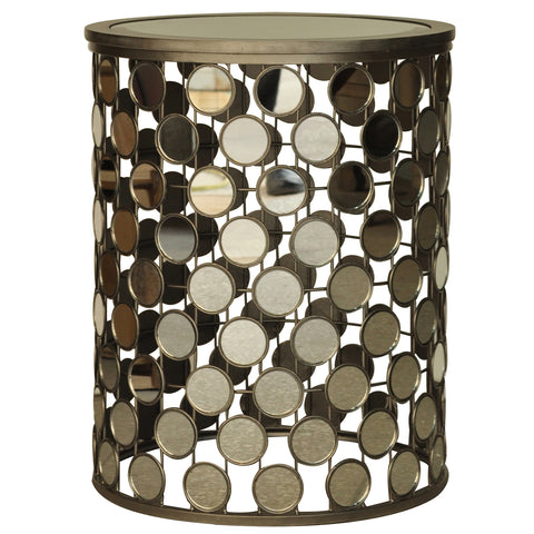 Crestview Melrose Circle Mirror Accent Table CVFZR711