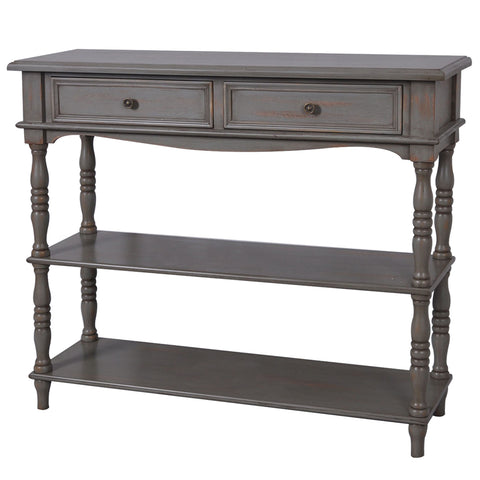 Crestview Waverly 2 Drawer Console Table CVFZR854