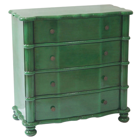 Crestview Kelly Emerald Green 4 Drawer Accent Chest CVFZR860