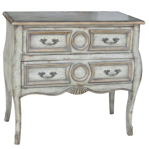 Crestview Victoria 2 Drawer Bombe Chest CVFZR911