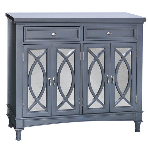 Crestview Park Avenue Grey & Mirror Sideboard CVFZR947