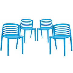Curvy Dining Chairs Set of 4