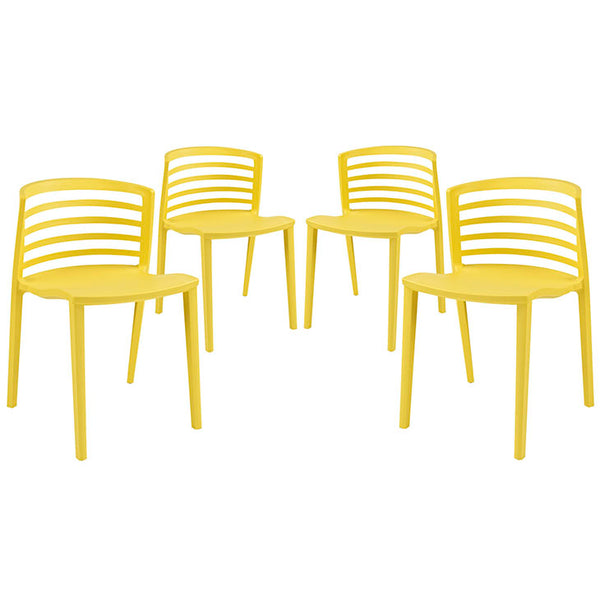 Curvy Dining Chairs Set of 4