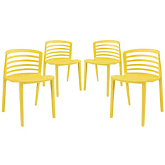 Curvy Dining Chairs Set of 4