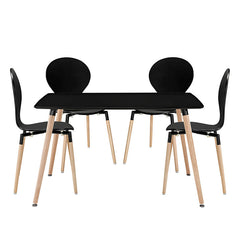 Path Dining Chairs and Table Set of 5