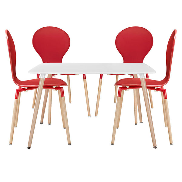 Path Dining Chairs and Table Set of 5