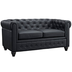Earl Upholstered Vinyl Loveseat