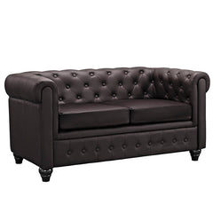 Earl Upholstered Vinyl Loveseat