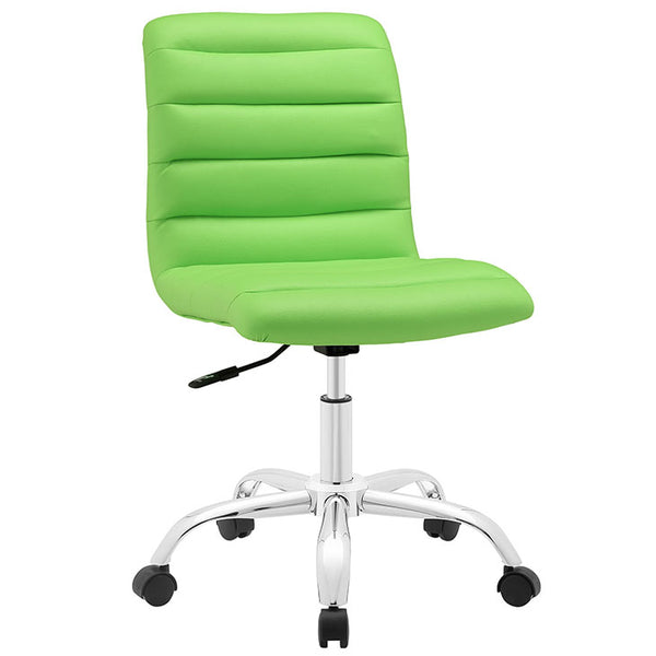Ripple Armless Mid Back Vinyl Office Chair