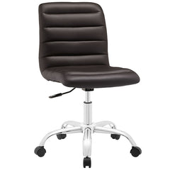 Ripple Armless Mid Back Vinyl Office Chair