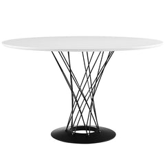Cyclone Round Wood Top Dining Table