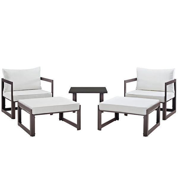 Fortuna 5 Piece Outdoor Patio Sectional Sofa Set