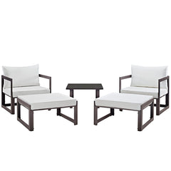 Fortuna 5 Piece Outdoor Patio Sectional Sofa Set