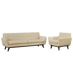 Engage 2 Piece Leather Living Room Set