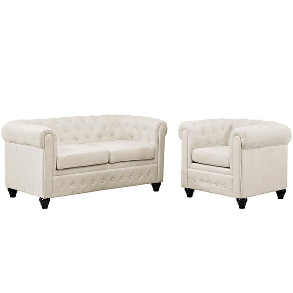 Earl 2 Piece Upholstered Fabric Living Room Set