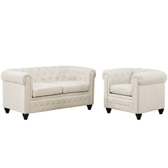Earl 2 Piece Upholstered Fabric Living Room Set