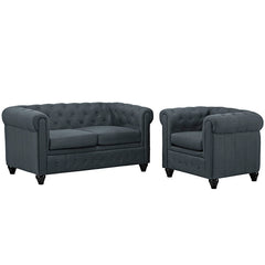 Earl 2 Piece Upholstered Fabric Living Room Set