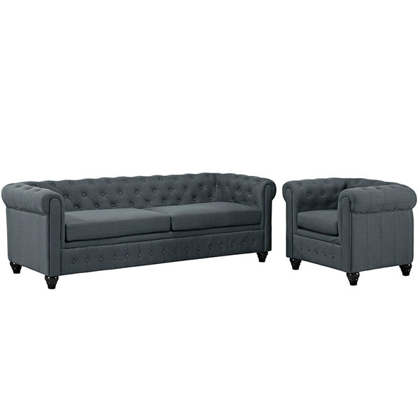Earl 2 Piece Upholstered Fabric Living Room Set