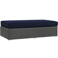 Sojourn Outdoor Patio Fabric Sunbrella® Rectangle Ottoman