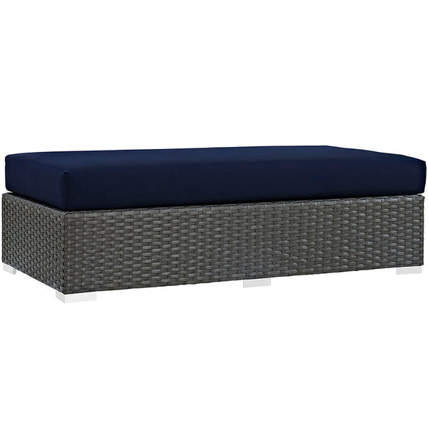 Sojourn Outdoor Patio Fabric Sunbrella® Rectangle Ottoman