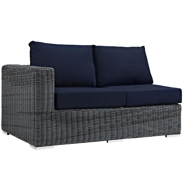 Summon Outdoor Patio Sunbrella® Left Arm Loveseat
